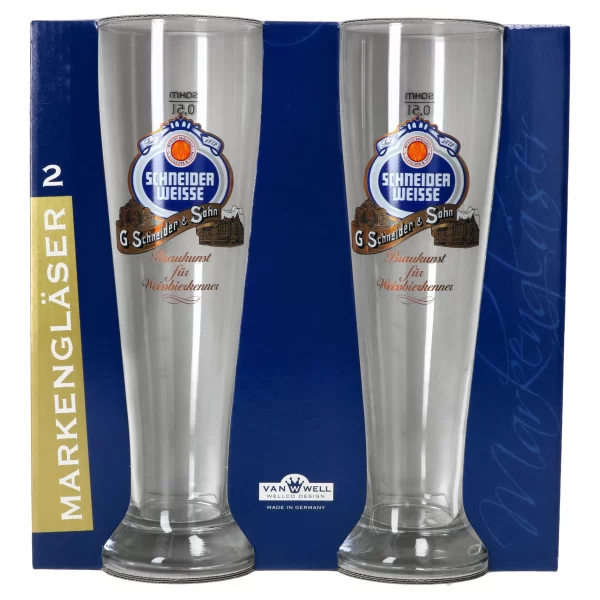 Null 2er Set Schneider Weisse Weizenbiergläser 8
