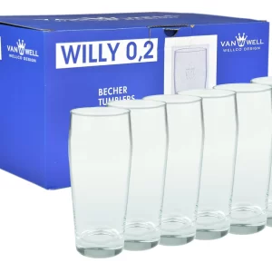 Null 12er Set Bierglas Willibecher 0,2L Geeicht 13