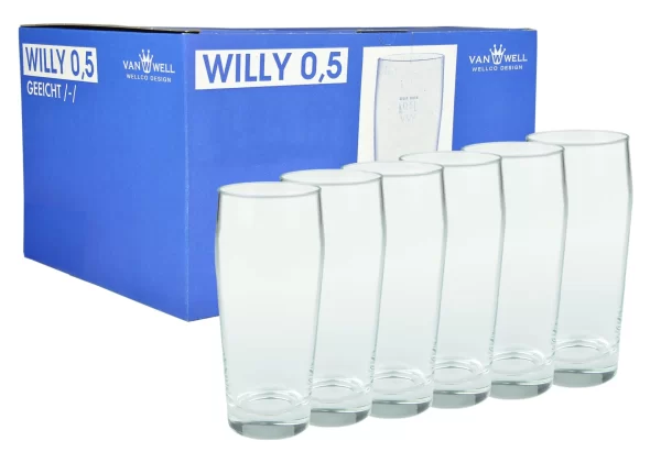 Null 6er Set Bierglas Willibecher 0,5l Geeicht 1