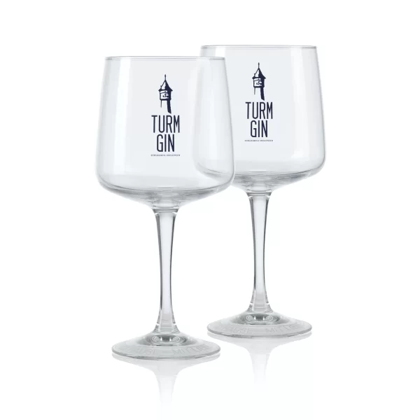 Null TURM GIN Copa Glas Mit Logo – 720 Ml – 2er-Set 1