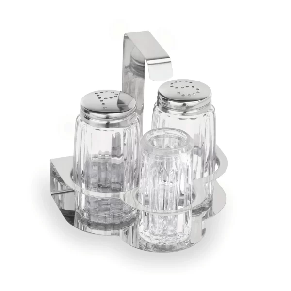 2x Contacto Menage 3-teilig Salz Pfeffer, Durchmesser: 13,5 Cm, Höhe: 14 Cm 7