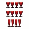Villeroy & Boch Boston Coloured Weißwein- & Sektgläser Set 12er Set Rot 23