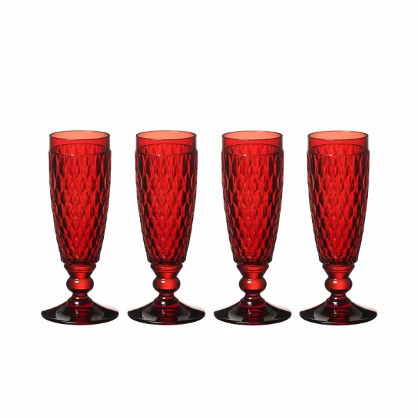 Villeroy & Boch Boston Coloured Sektglas 145 Ml Rot 4er Set 1
