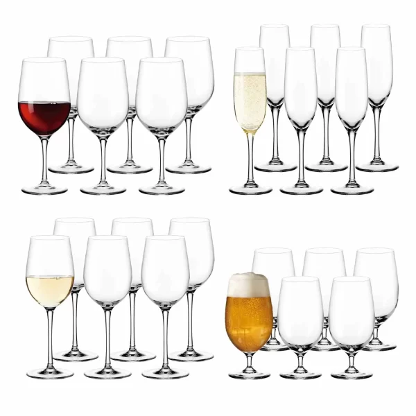 Leonardo CIAO+ Gläserset Bier, Sekt, Wein 24-tlg. 1