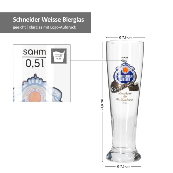 Null 2er Set Schneider Weisse Weizenbiergläser 7