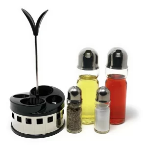 Null Menage Essig Und Öl Spender Glas Salz Pfeffer Set Edelstahl 209 Silber Glas Ölspender 19