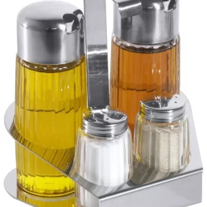2x Contacto Menage 3-teilig Salz Pfeffer, Durchmesser: 13,5 Cm, Höhe: 14 Cm 21