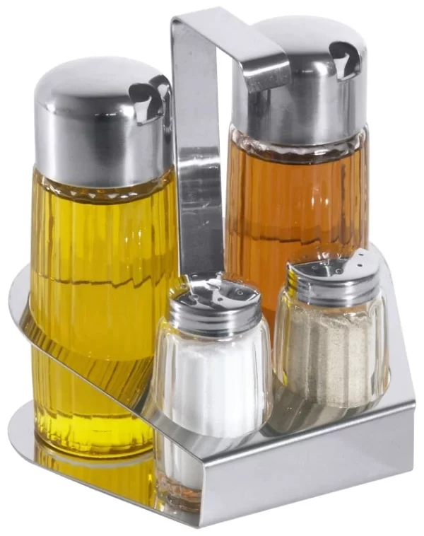 2x Contacto Menage 3-teilig Salz Pfeffer, Durchmesser: 13,5 Cm, Höhe: 14 Cm 8
