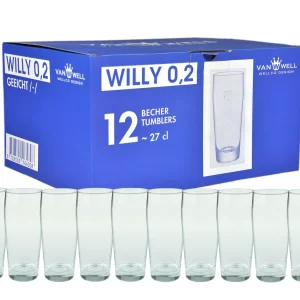 Null TableRoc 700322 Düsseldorf Altbierbecher, Bierstange, Bierglas, 240ml, Mit Füllstrich Bei 0,2l, Glas, Transparent, 12 Stück 17