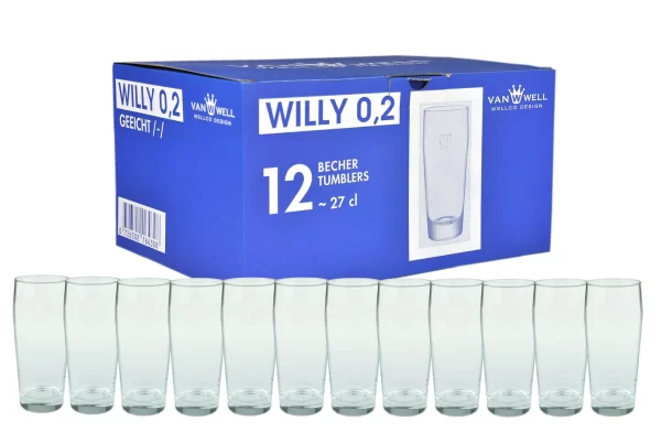 Null TableRoc 700322 Düsseldorf Altbierbecher, Bierstange, Bierglas, 240ml, Mit Füllstrich Bei 0,2l, Glas, Transparent, 12 Stück 6
