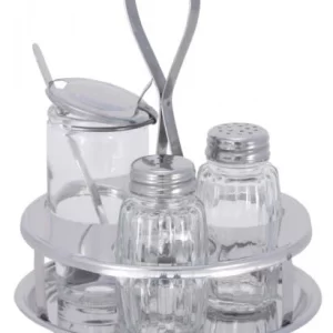 2x Contacto Menage 3-teilig Salz Pfeffer, Durchmesser: 13,5 Cm, Höhe: 14 Cm 11