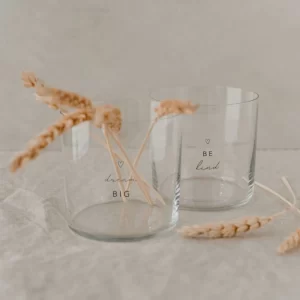 Eulenschnitt Trinkglas 2er Set – 2 Gläser à 360 Ml – Höhe Ca. 8,5 Cm – Ø 8,9 Cm – Dreams – Transparent/schwarz 12