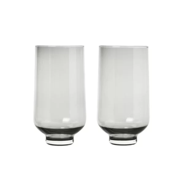 Blomus FLOW Trinkgläser 2er-Set – 2 Gläser à 400 Ml – Smoke 1