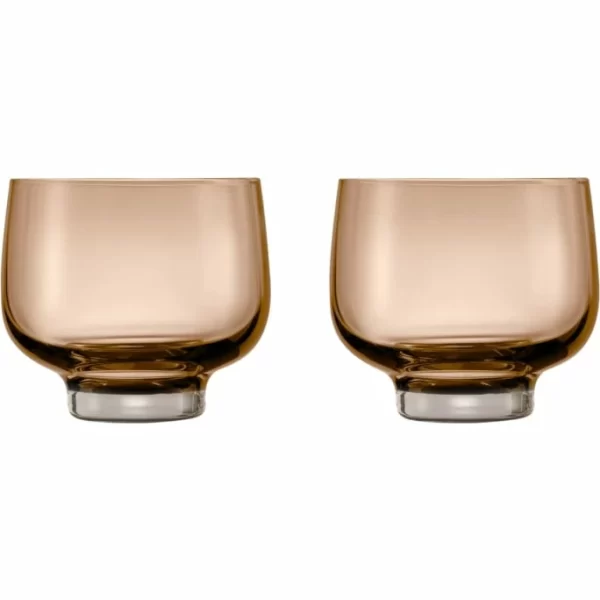 Blomus FLOW Trinkgläser – 2er-Set – 2er-Set à 220 Ml – Coffee 1