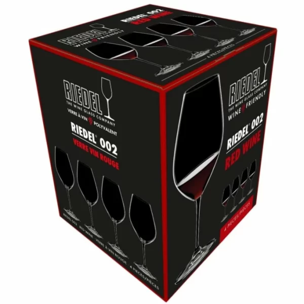 RIEDEL WINE FRIENDLY RED WINE Weinglas 4er-Set – 4er-Set: 667 Ml – Kristall 5