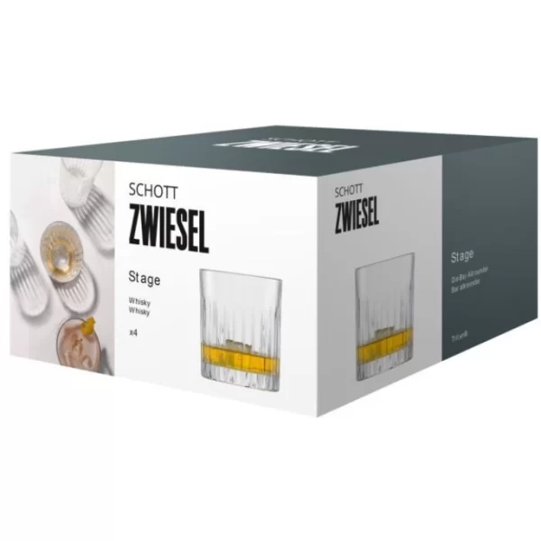 Schott Zwiesel Stage Whiskygläser – 4er-Set – 4er-Set – Ø 8,6 Cm – Höhe: 10,9 Cm – Klar 4