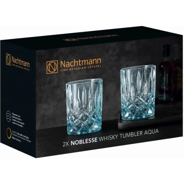 Nachtmann Noblesse Whisky-Glas 2er-Set – 2 Gläser à 295 Ml – Aqua 6