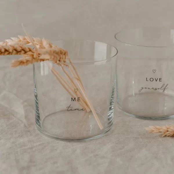 Eulenschnitt Trinkglas 2er Set – 2 Gläser à 360 Ml – Höhe Ca. 8,5 Cm – Ø 8,9 Cm – Selflove – Transparent/schwarz 6