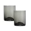 Blomus WAVE Trinkglas 2er Set – 2 Gläser à 300 Ml – Schwarz 22