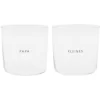 Eulenschnitt Papa&Kleines Trinkglas 2er Set – 2 Gläser à Ca. 360 Ml – Höhe Ca. 8,5 Cm – Ca. Ø 8,9 Cm – Transparent/schwarz 13