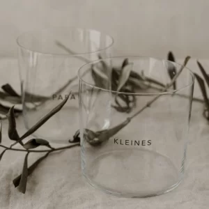 Eulenschnitt Papa&Kleines Trinkglas 2er Set – 2 Gläser à Ca. 360 Ml – Höhe Ca. 8,5 Cm – Ca. Ø 8,9 Cm – Transparent/schwarz 8